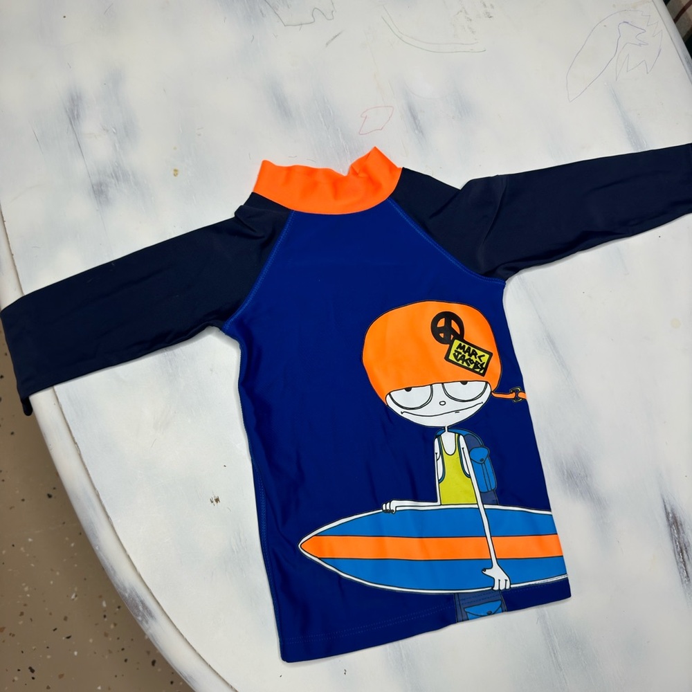 Unisex Little Marc Jacobs Long Sleeve Rash Guard Swim Top